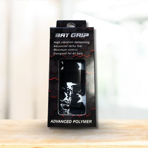 Grey black white bat grip