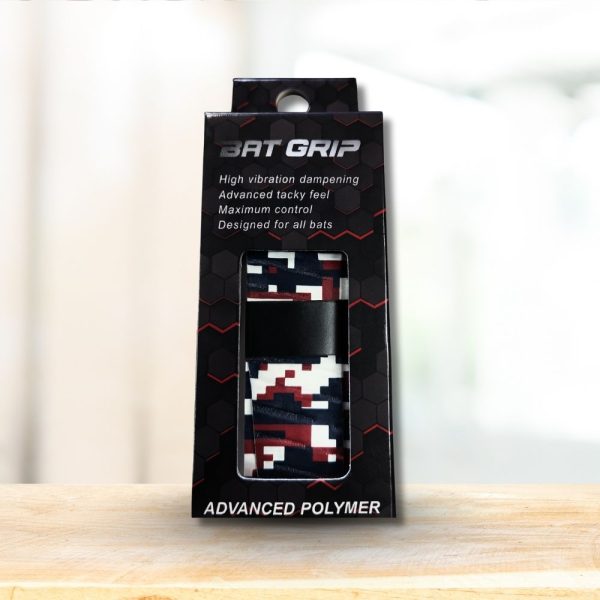 Red white navy bat grip