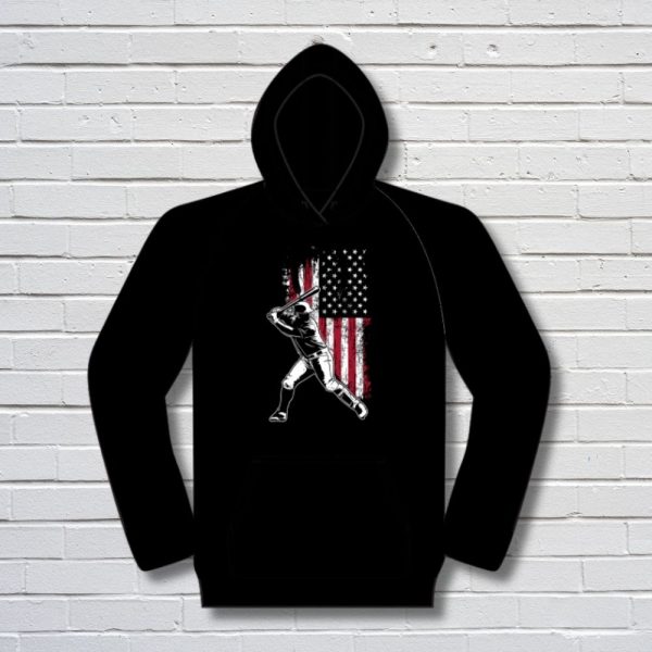 USA Flag Baseball Hoodie